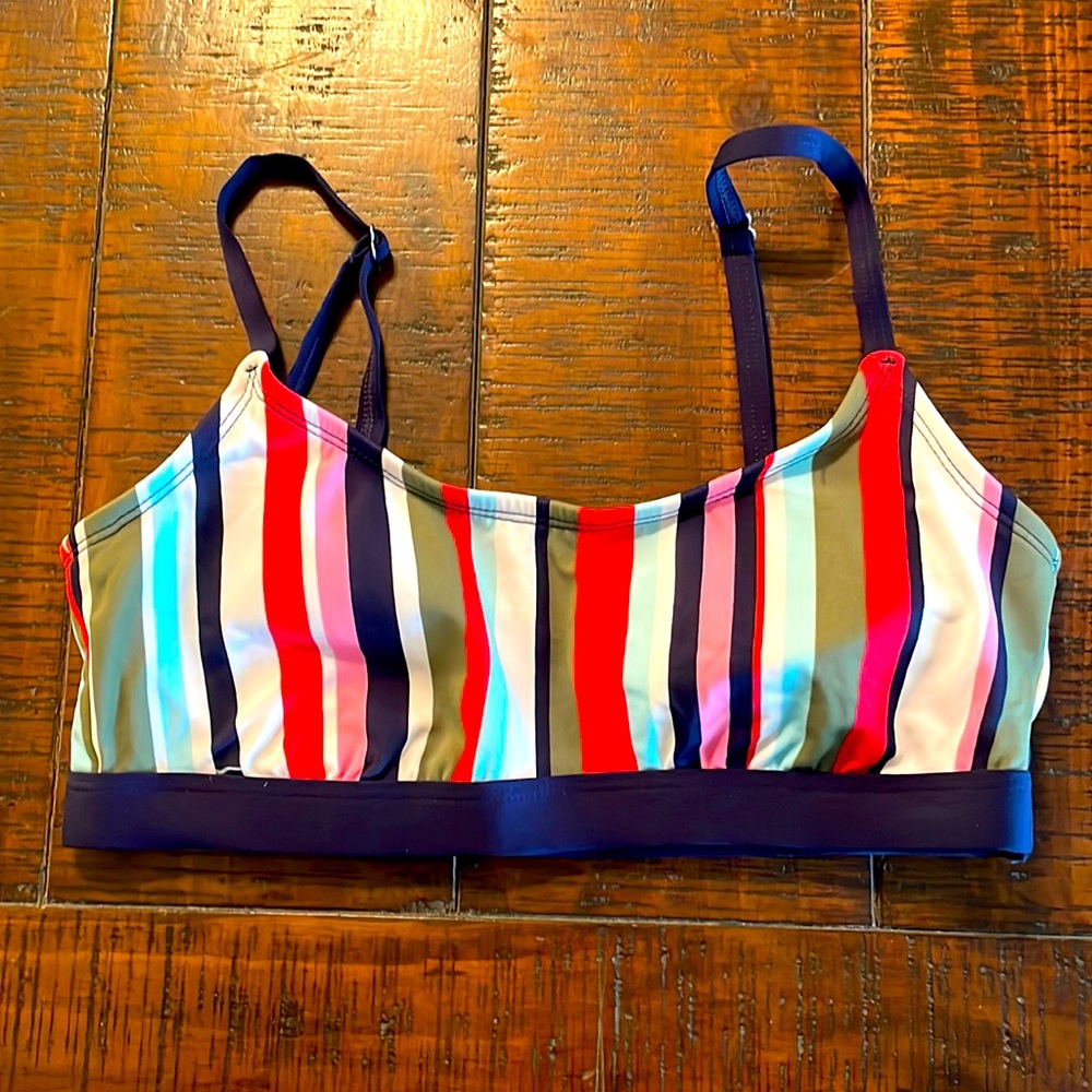 Stripe Junior Bikini Top